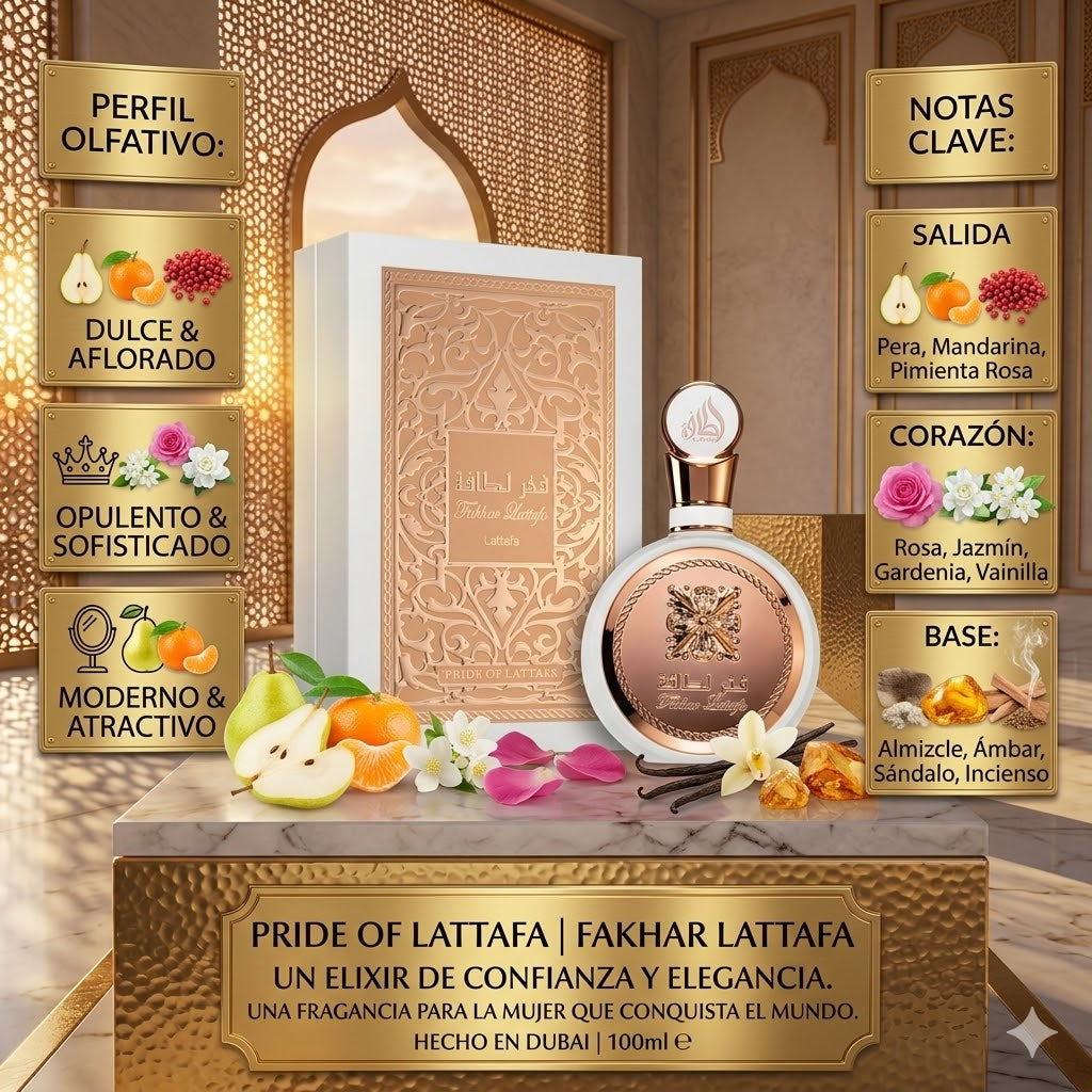 🌸 Perfume Árabe Fakhar de Lattafa 100ml – El Encanto de la Elegancia Floral 🌸