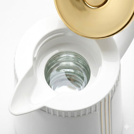 Set of 2 thermos jugs (White + Gold lid) ✨ 