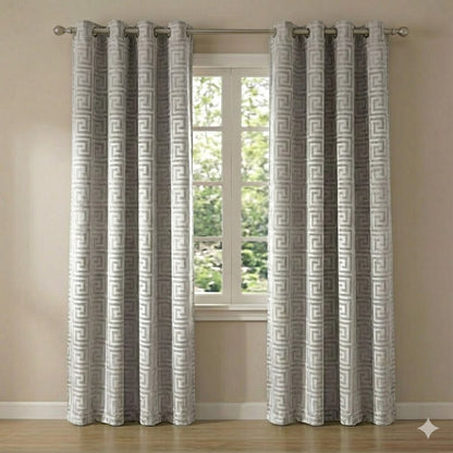 CORTINA MODELO VERSACE OPACA 140 X 260 CM - COLOR GRIS