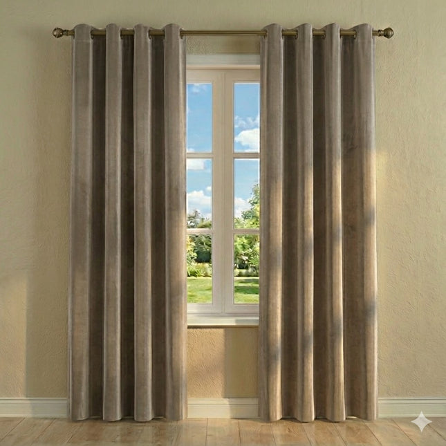 Cortinas Blackout de Poliéster, Padrão de Ondas, 140x260cm - 2 Peças, Elegantes e Modernas - Cinza