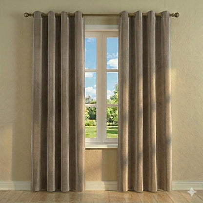 CORTINA OCULTANTE MODELO CRYSTAL 140 x 240 CM – COLOR TAUPE