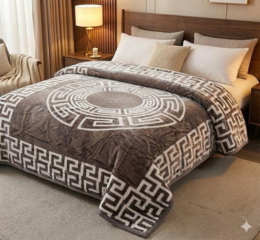 Manta Súper Suave 2-Ply ALZALUX 220×240 cm – 3,5 kg (4 colores) - CAMEL