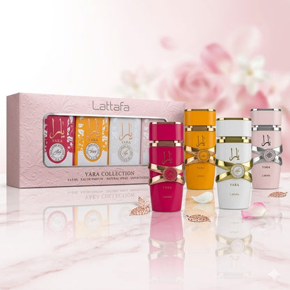 Yara Collection Lattafa 4 x 5 ml – Set de Perfumes Eau de Parfum para Mujer