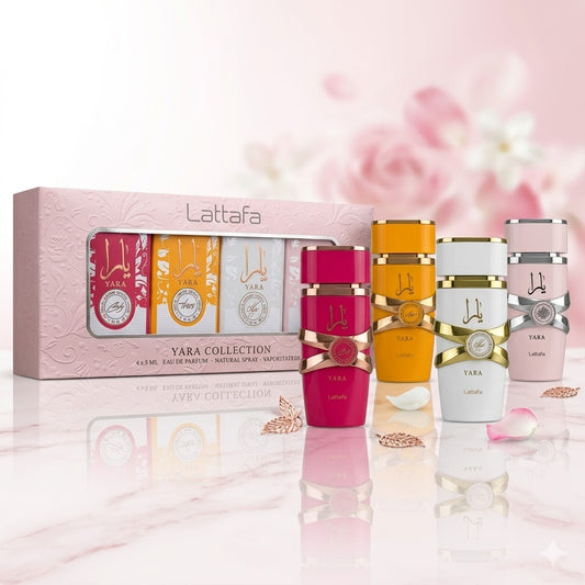 Yara Collection Lattafa 4 x 5 ml – Set de Perfumes Eau de Parfum para Mujer