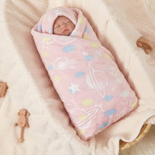🍼🌸 Manta Suave para Bebé – Dulce Universo Rosa
