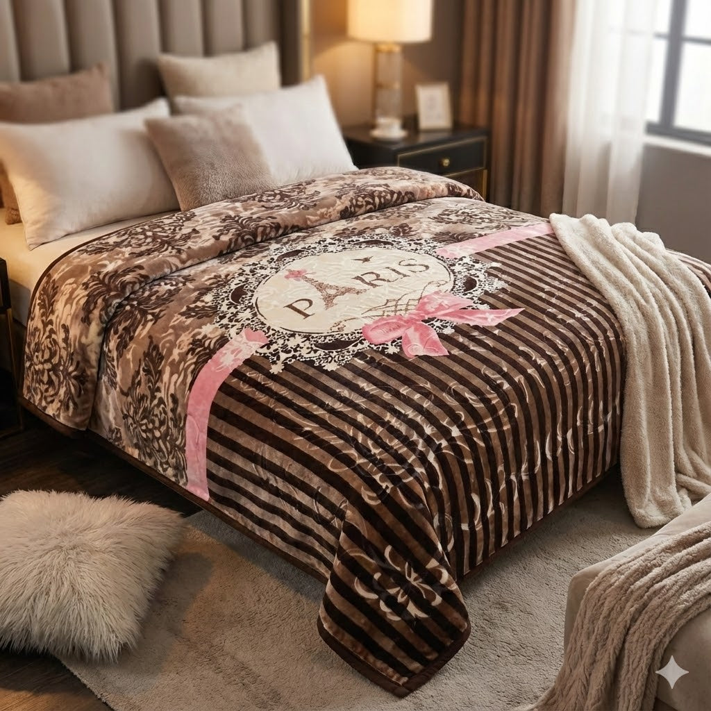 🛏️ Manta Premium LIXOURI Embossed 2 Ply – Extra Suave y Elegante (200 x 240 cm)