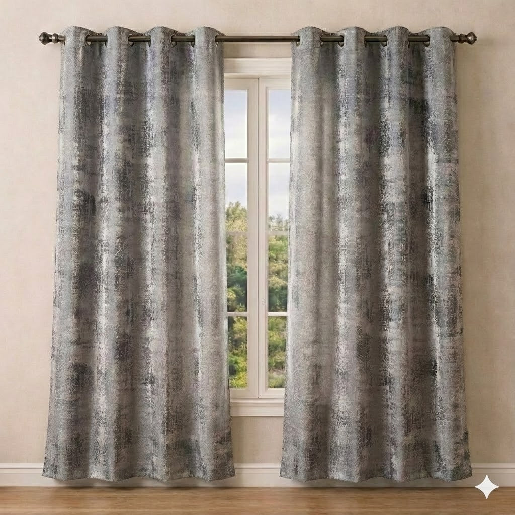 PACK X2 CORTINA JACQUARD MODELO GENOVA 140 X 240 CM