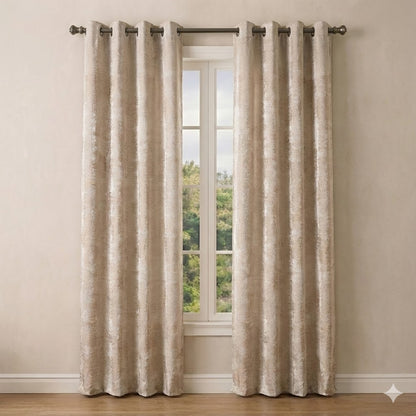 PACK X2 CORTINA JACQUARD MODELO GENOVA 140 X 240 CM