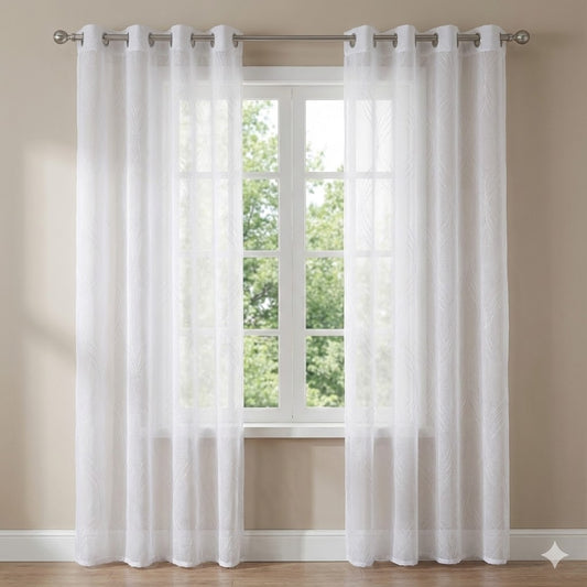 CORTINA MODELO WINGS 140 X 240 CM - COLOR BLANCO TRANSLÚCIDO