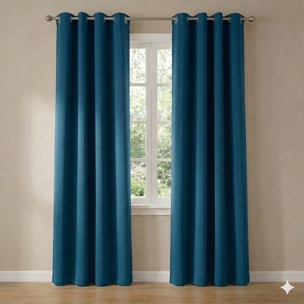 CORTINA MODELO CRYSTAL 140 X 240 CM - COLOR AZUL TURQUESA