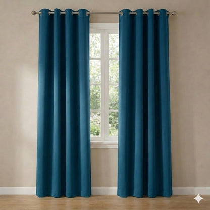 CORTINA MODELO CRYSTAL 140 X 240 CM - COLOR AZUL TURQUESA