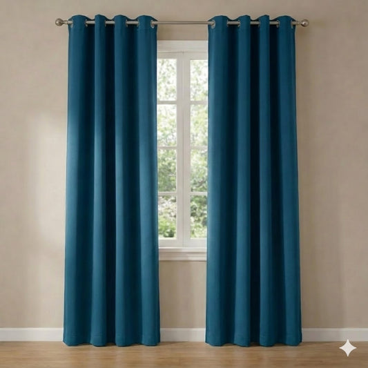 CORTINA MODELO CRYSTAL 140 X 240 CM - COLOR AZUL TURQUESA