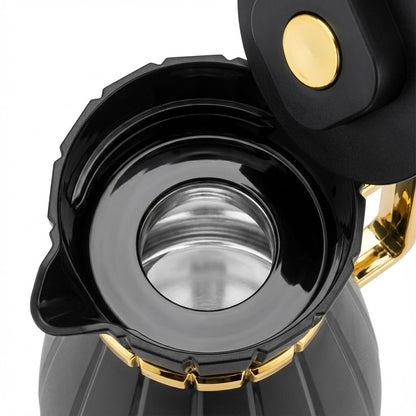 Set de 2 termos tipo jarra (Negro + Dorado) ✨