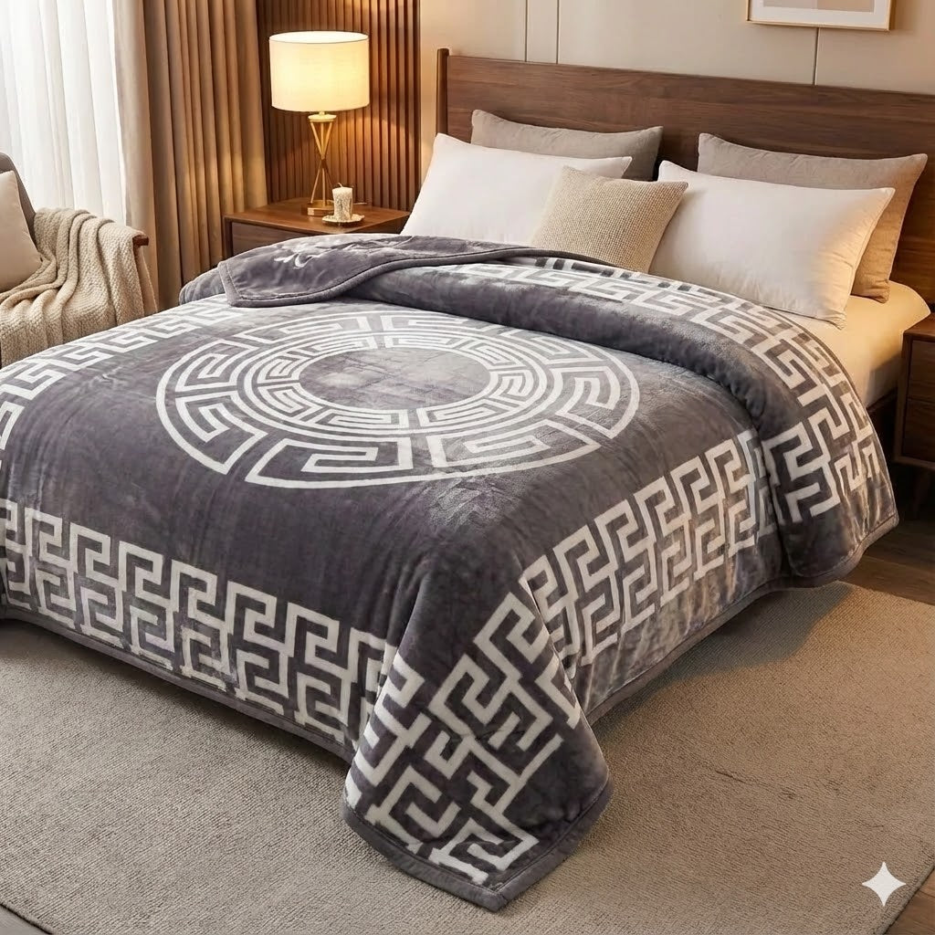 Manta Súper Suave 2-Ply ALZALUX 220×240 cm – 3,5 kg (4 colores) - GREY