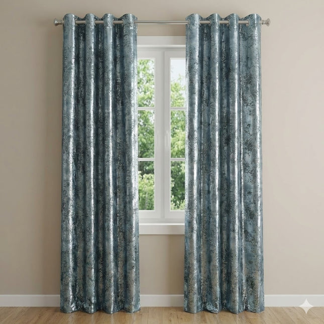CORTINA MODELO DUNCAN 140 X 240 CM - COLOR VERDE PLATINO