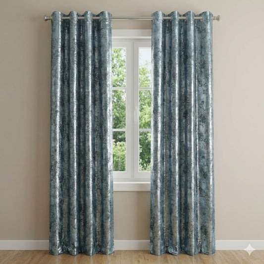 CORTINA MODELO DUNCAN 140 X 240 CM - COLOR VERDE PLATINO