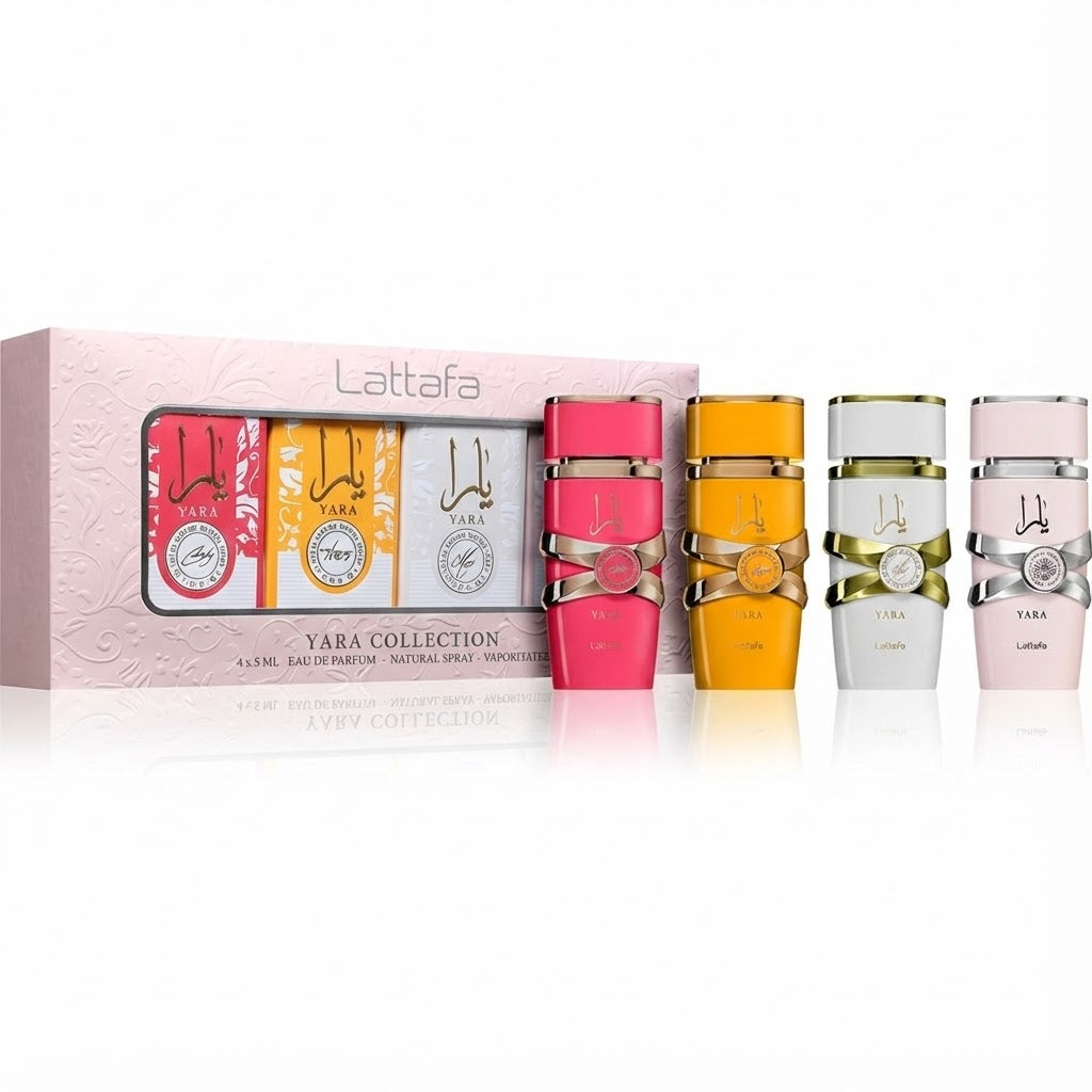 Yara Collection Lattafa 4 x 5 ml – Set de Perfumes Eau de Parfum para Mujer