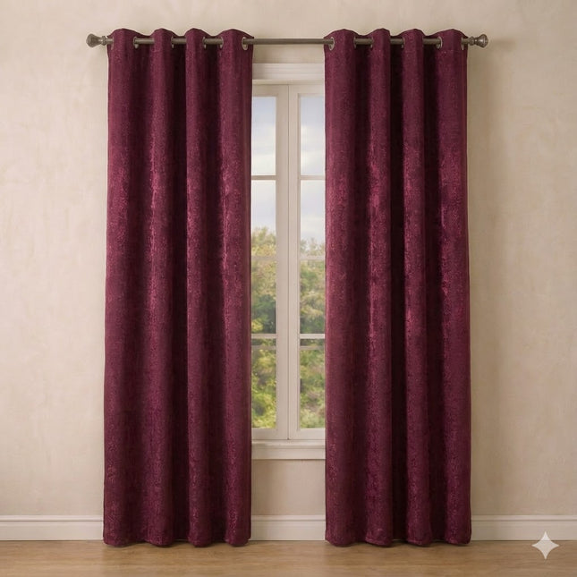 Cortinas Blackout de Poliéster, Padrão de Ondas, 140x260cm - 2 Peças, Elegantes e Modernas - Cinza