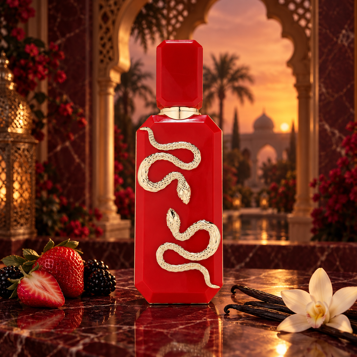 Veneno Scarlet · 100 ml de French Avenue — frasco de perfume