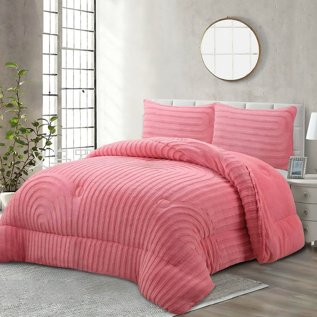 Curves Sheepskin Quilt – 230 x 250 cm – PINK