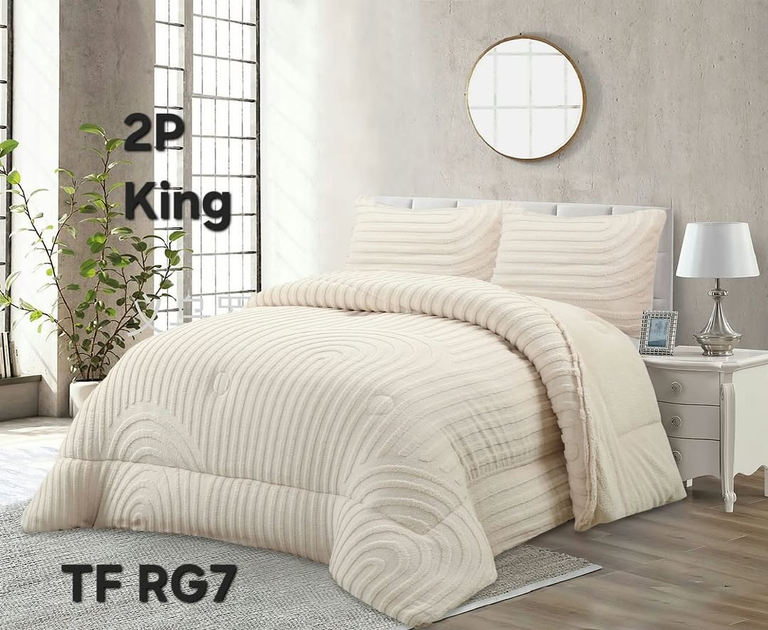Curves Sheepskin Quilt – 230 x 250 cm – WHITE