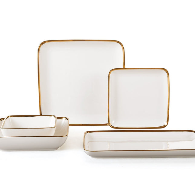 Serviço de louça Ser, 25 peças em porcelana, para 6 pessoas, CU DR PL